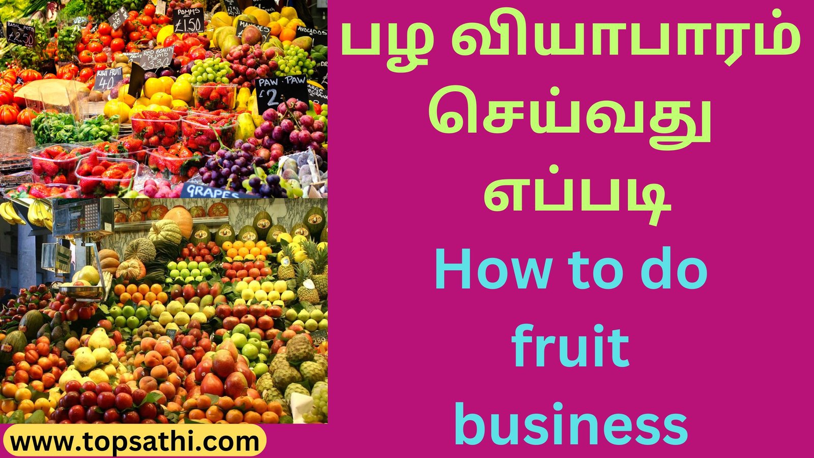 பழ வியாபாரம் செய்வது எப்படி How to do fruit business